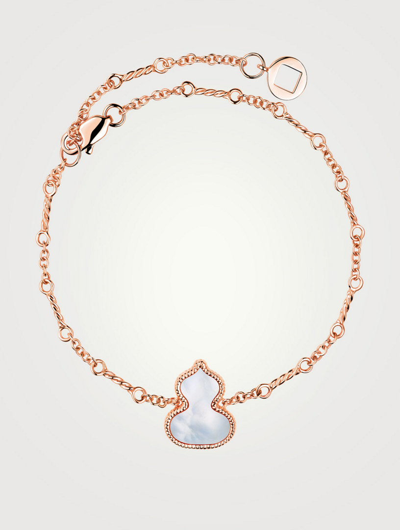 QEELIN Wulu 18K Rose Gold Bracelet With Mother-Of-Pearl Women's Pink