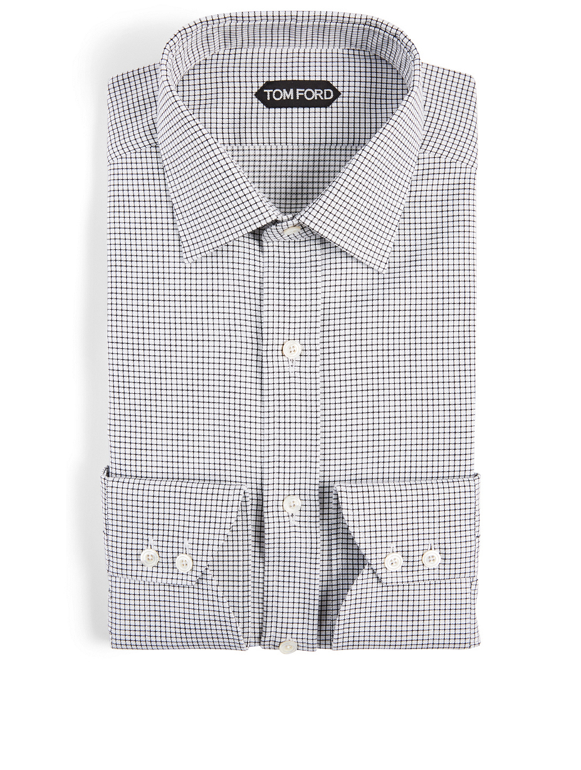 TOM FORD Cotton Shirt In Check Print | Holt Renfrew Canada