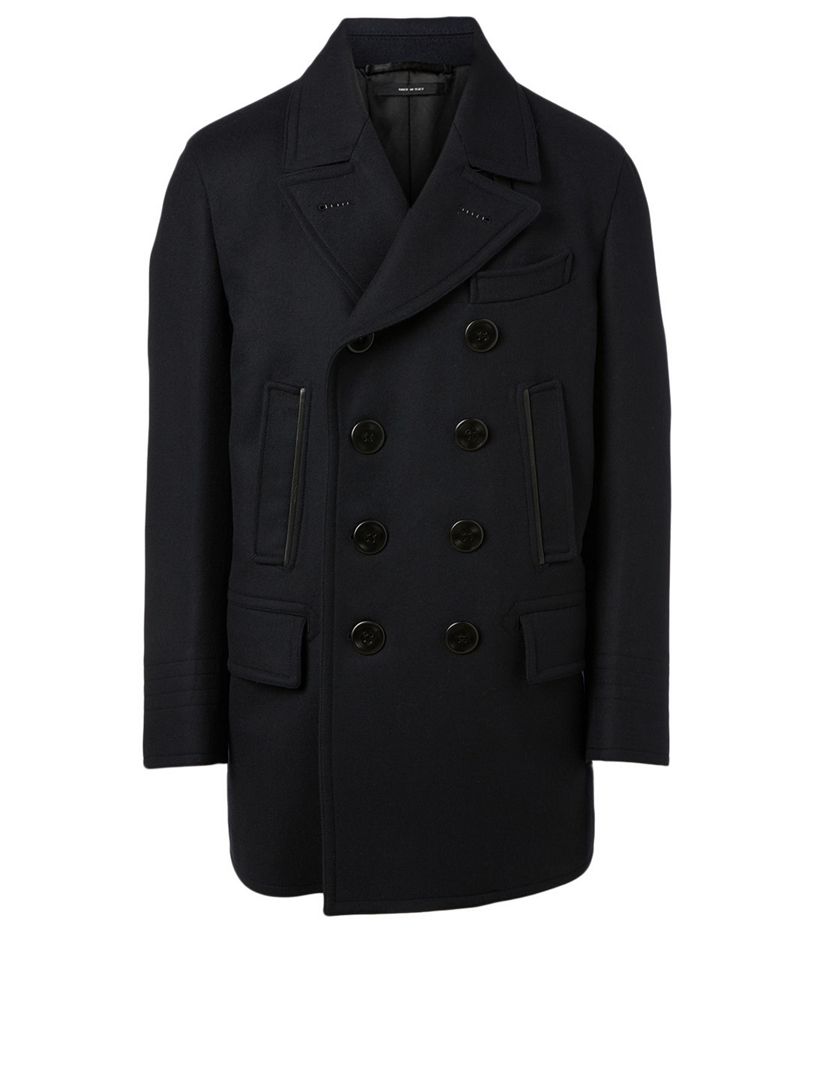 TOM FORD Wool And Cashmere Double-Breasted Pea Coat | Holt Renfrew Canada