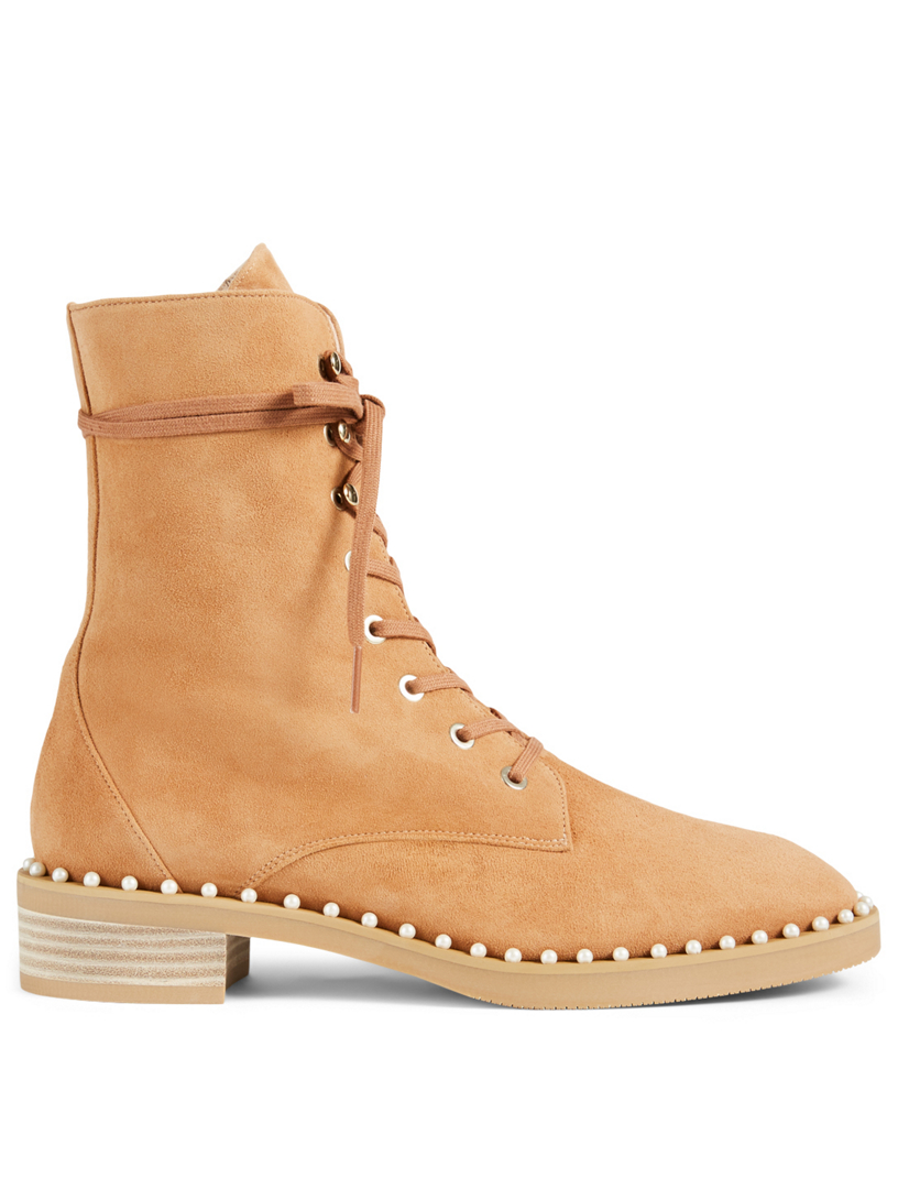 womens suede combat boots