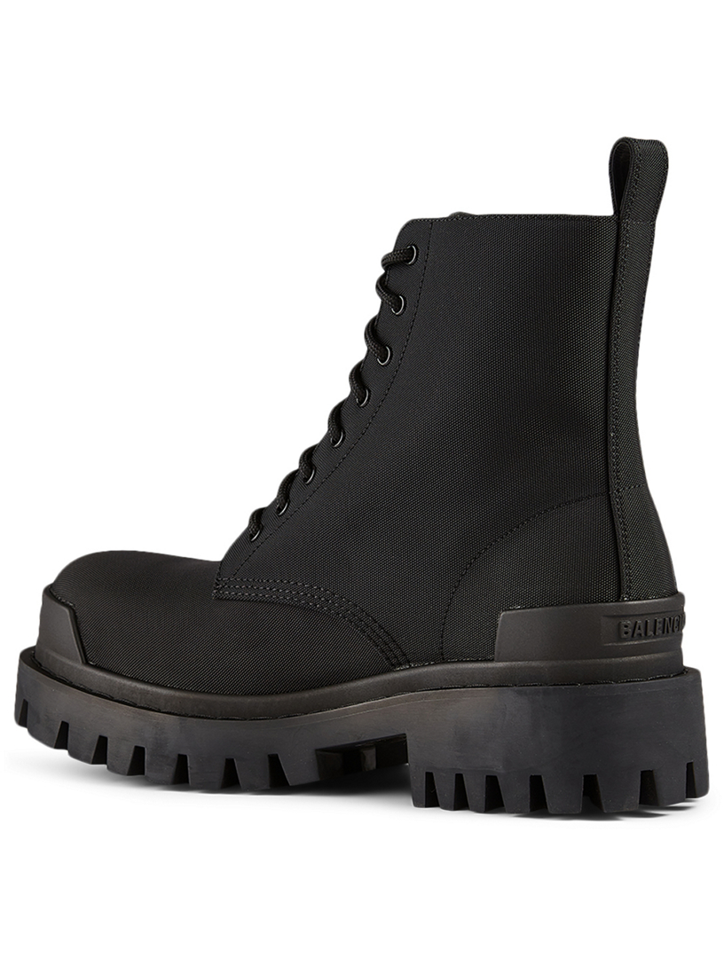 BALENCIAGA Strike Nylon LaceUp Ankle Boots Holt Renfrew