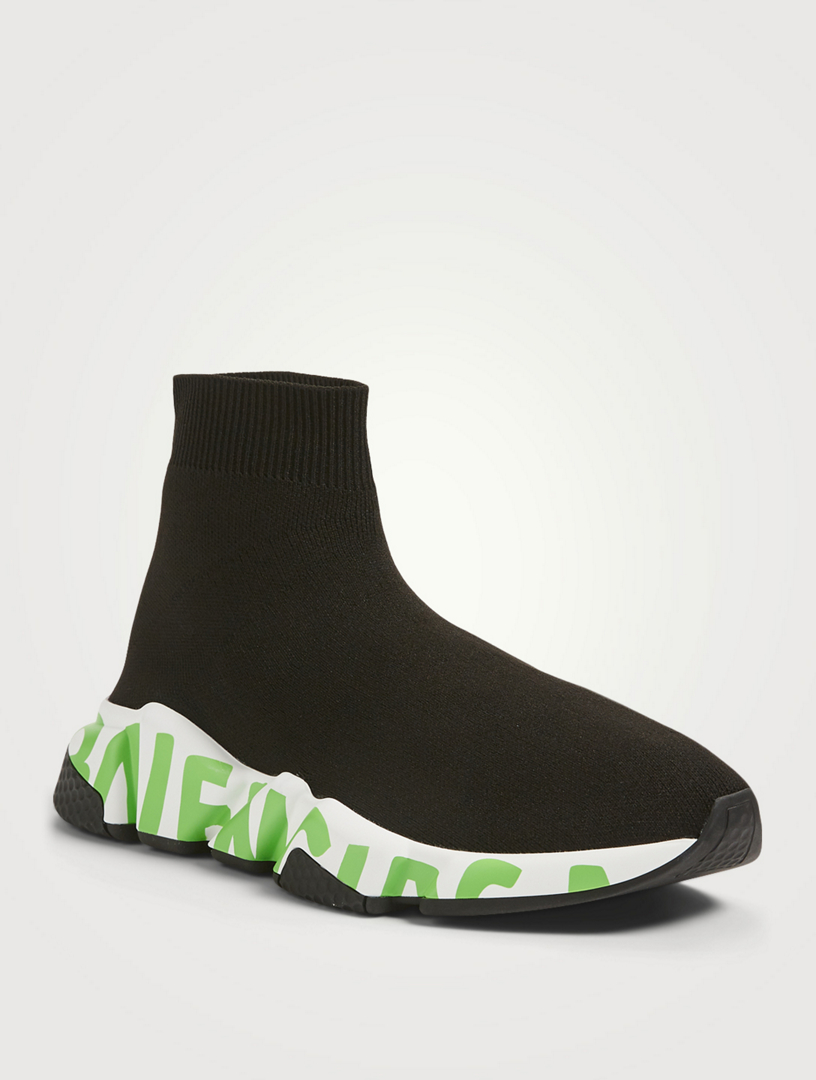 balenciaga sock shoes womens green