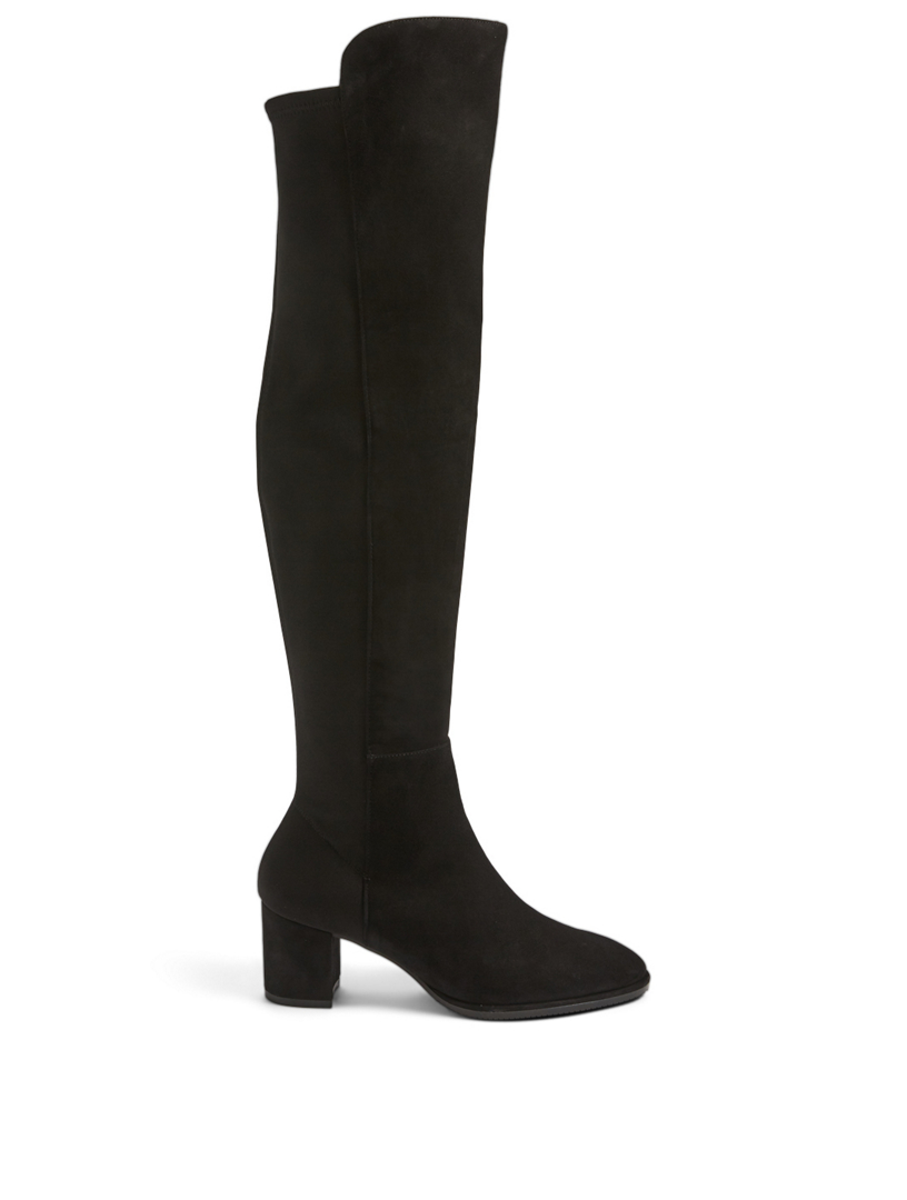 STUART WEITZMAN Harper 60 Suede Heeled Over-The-Knee Boots | Holt ...