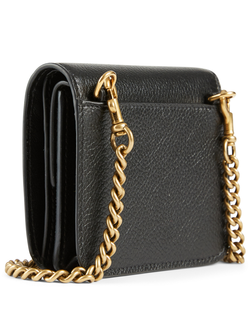 BALENCIAGA Mini Everyday Cash Leather Wallet With Chain | Holt Renfrew ...