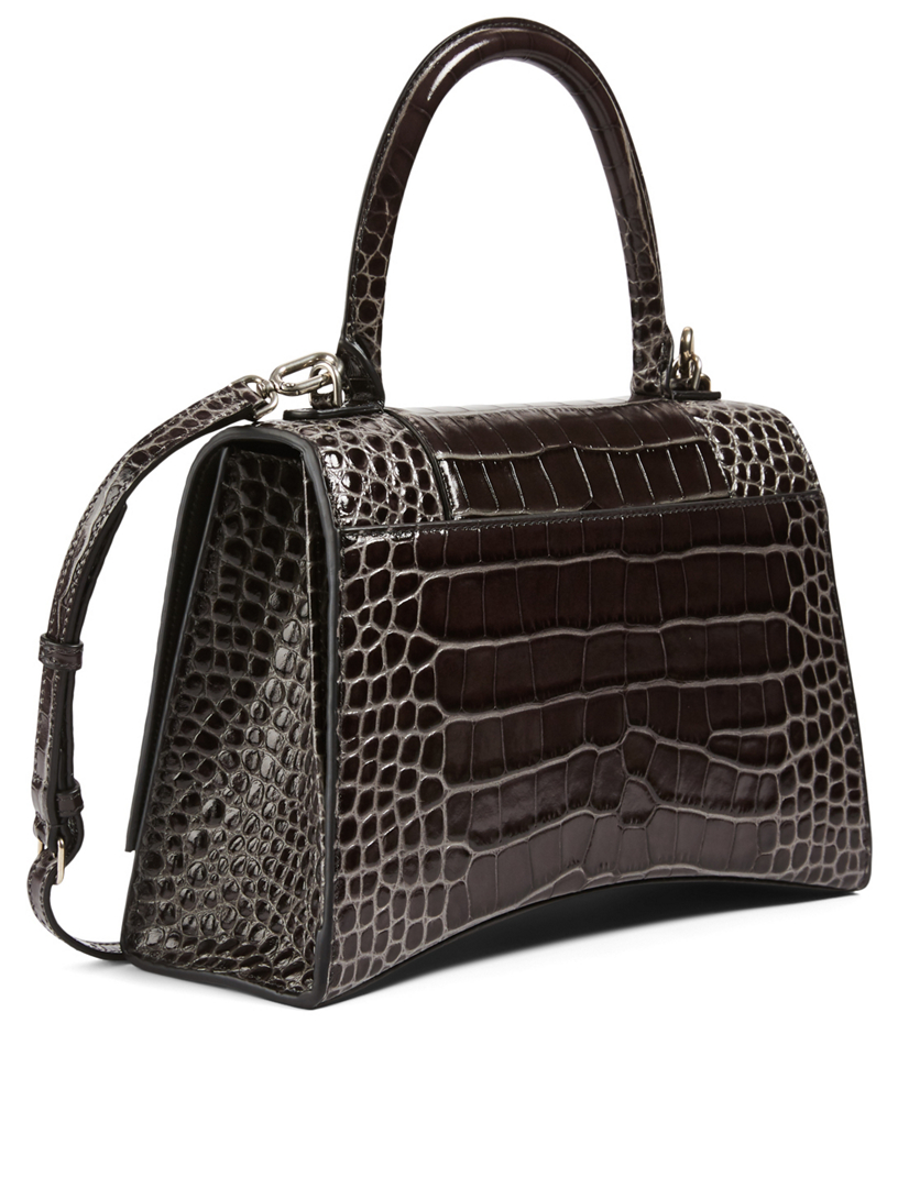 Download BALENCIAGA Medium Hourglass Croc-Embossed Leather Bag | Holt Renfrew Canada