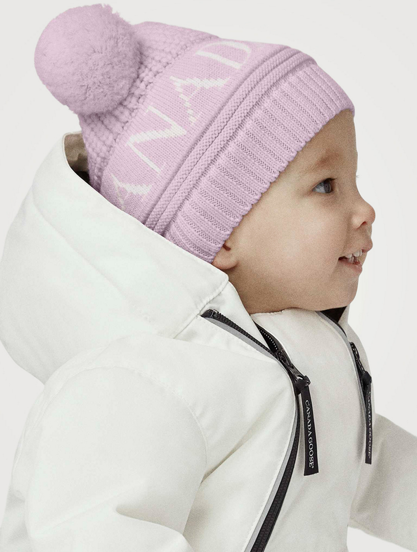 CANADA GOOSE Baby Double Pom Merino Wool Toque | Holt Renfrew Canada