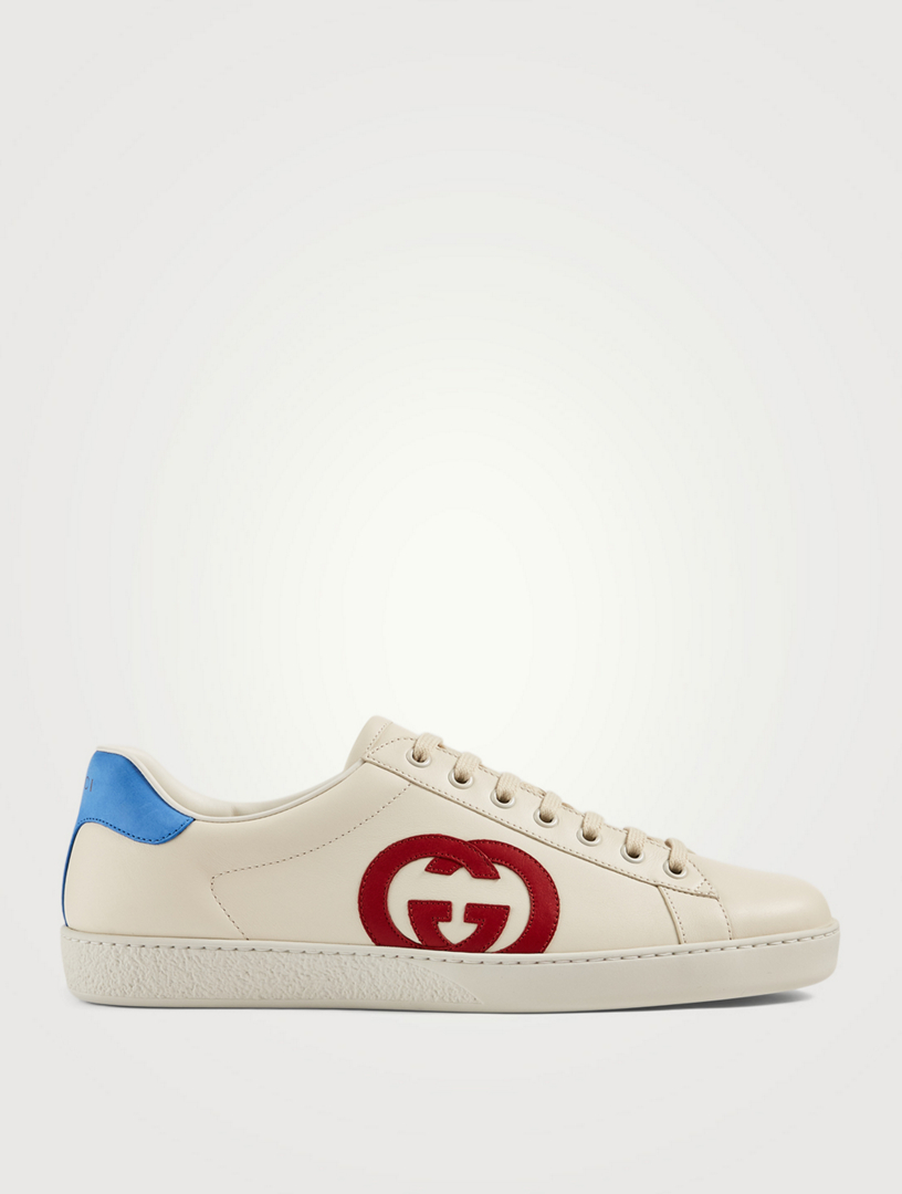 gucci ace leather sneaker mens