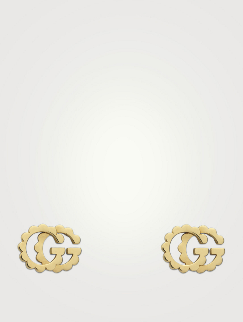 GUCCI GG Running 18K Gold Earrings 