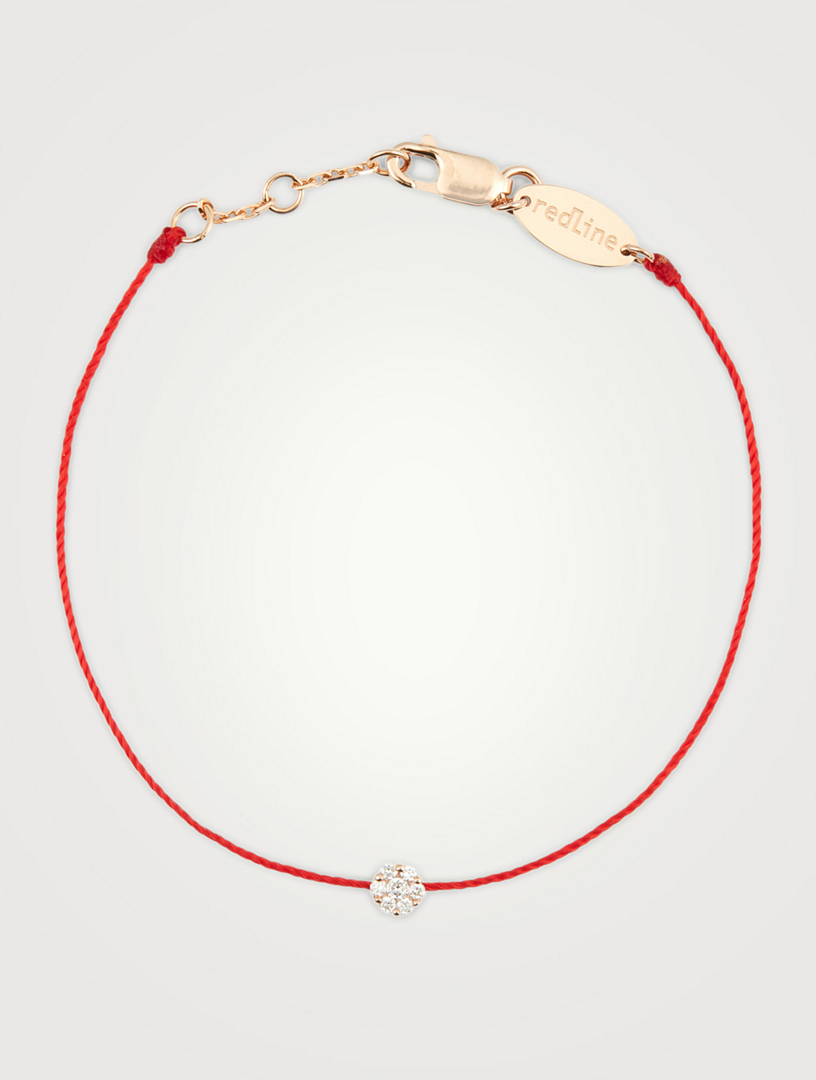 REDLINE Illusion 18K Rose Gold String Bracelet With Diamonds Holt