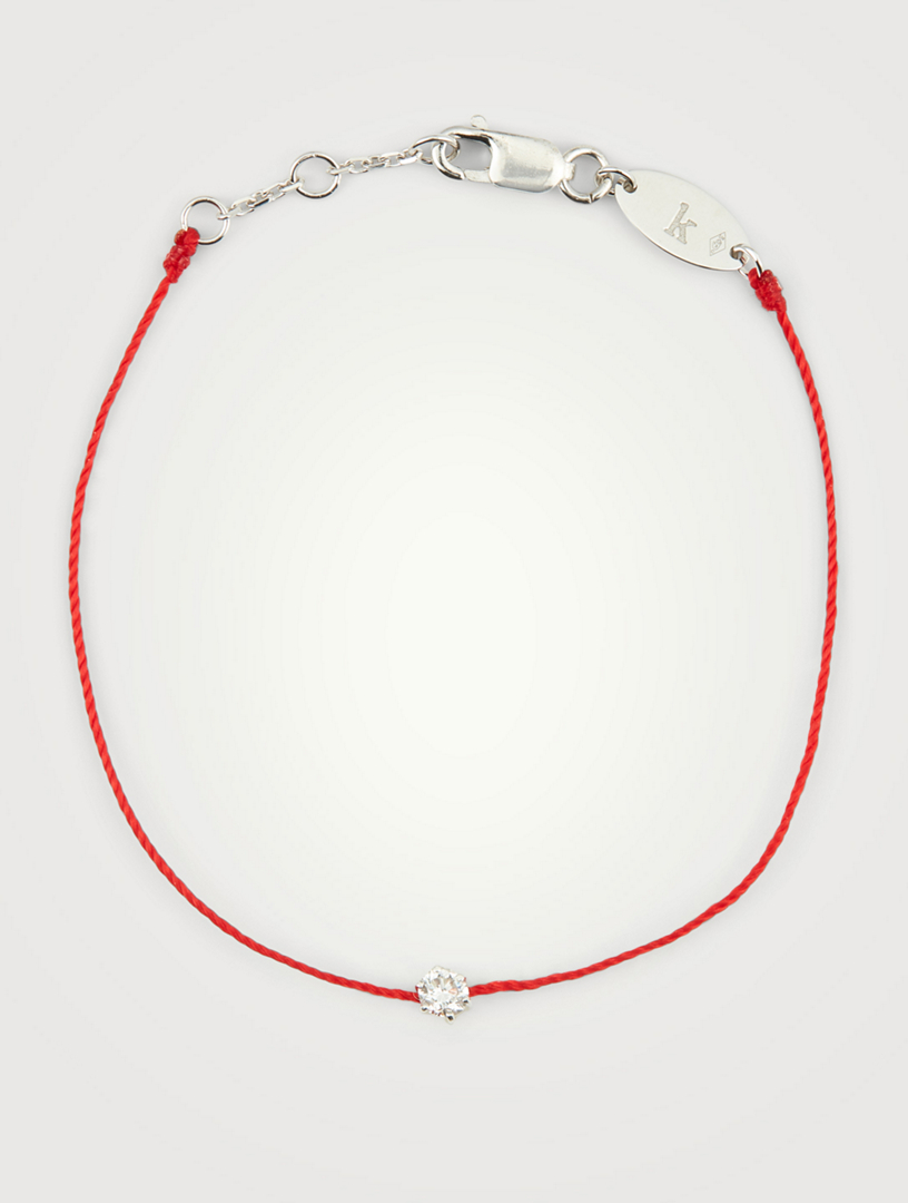 REDLINE Absolu 18K White Gold String Bracelet With Diamond Women's Metallic
