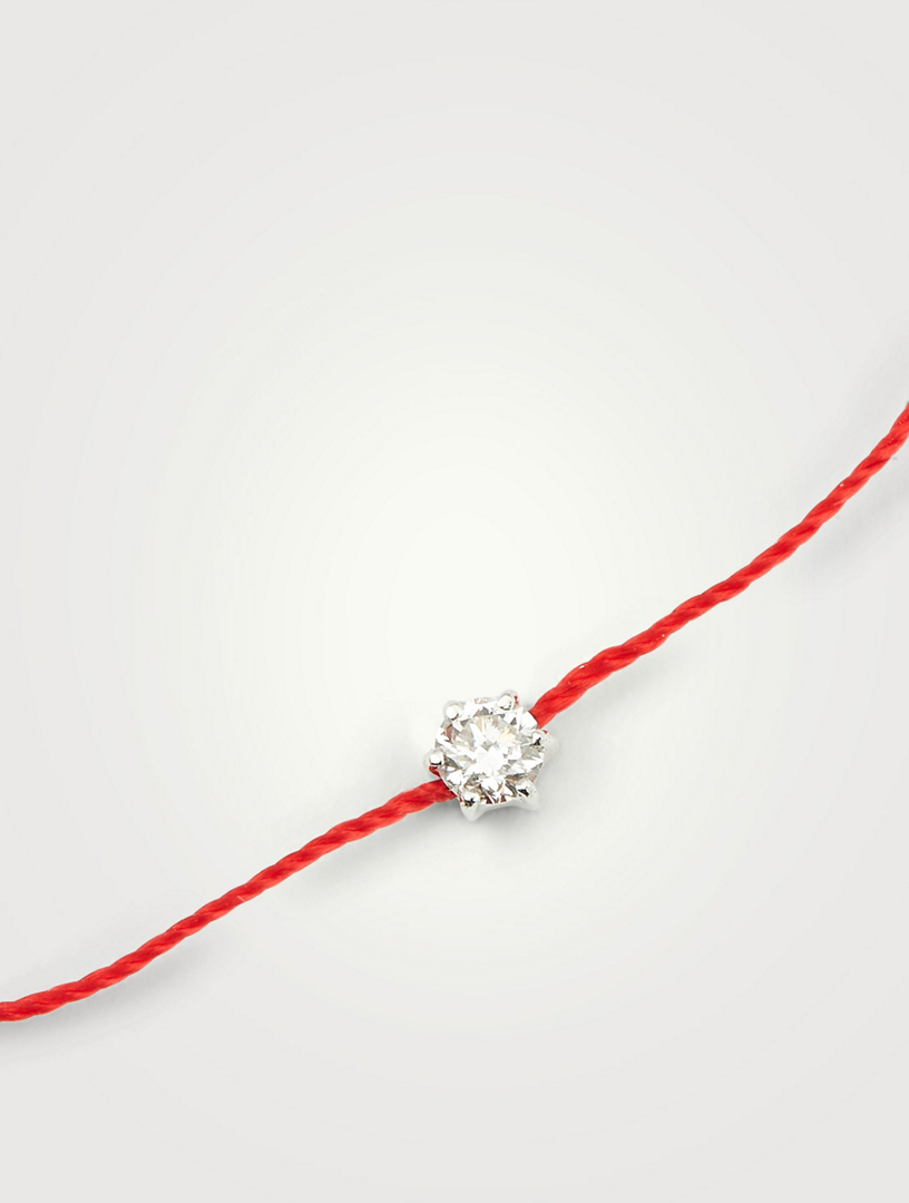 REDLINE Absolu 18K White Gold String Bracelet With Diamond Women's Metallic