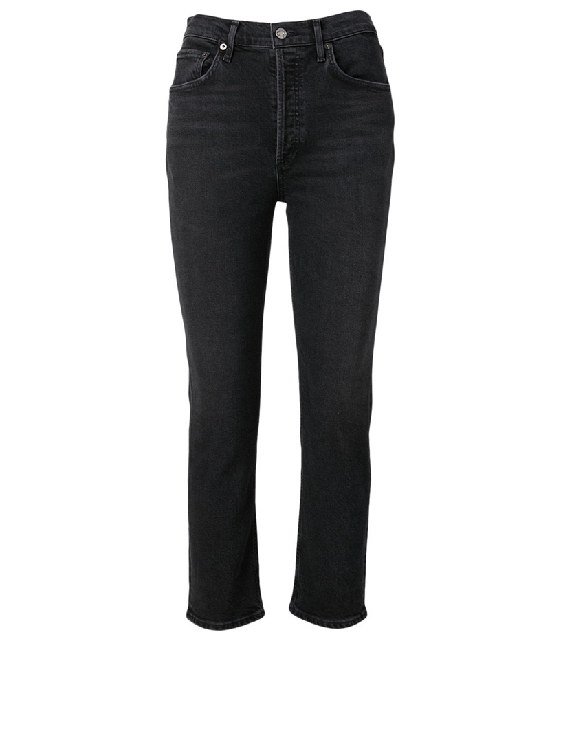 agolde riley jeans black