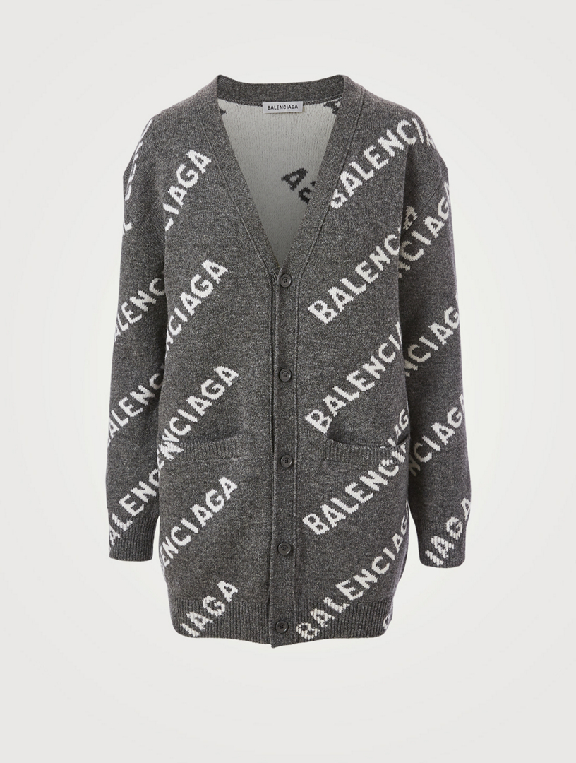 balenciaga cardigan logo