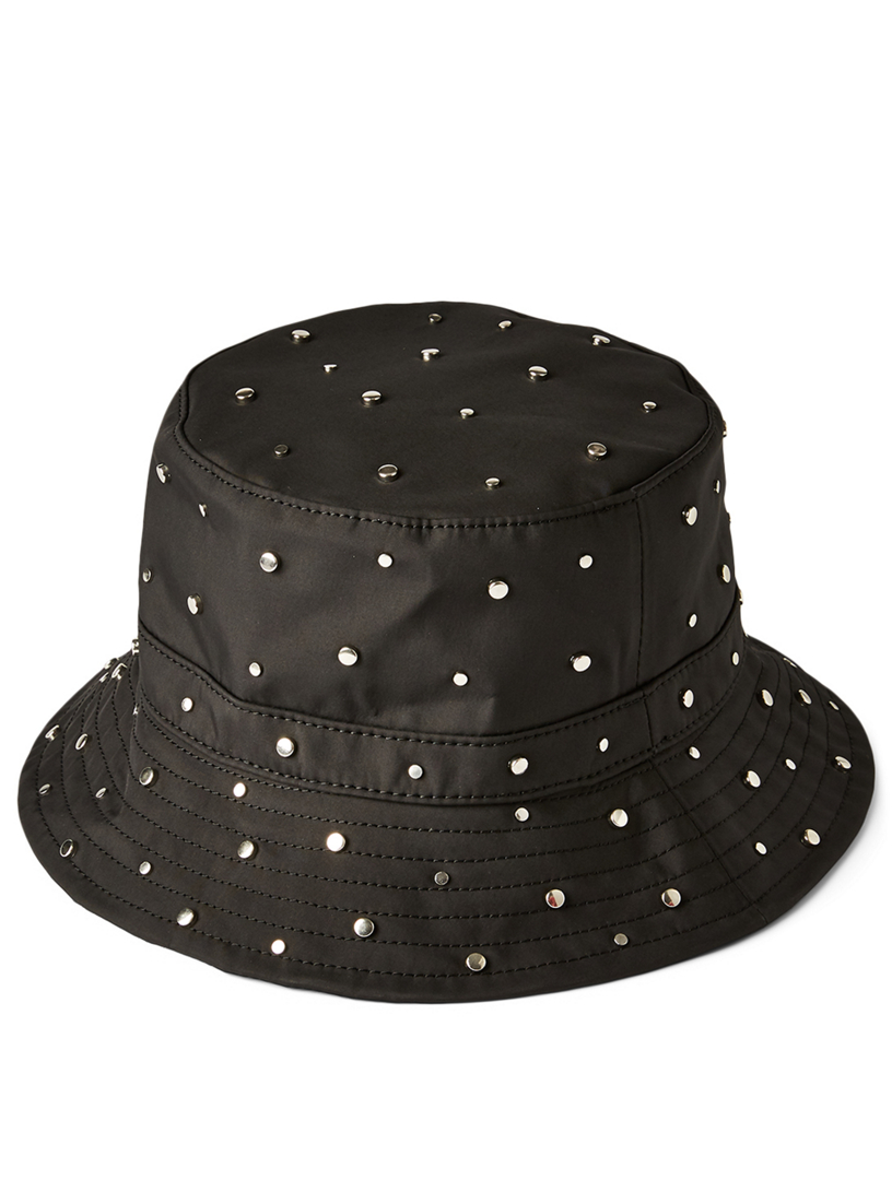 Ganni Black Studded Bucket Hat | vrealitybolivia.com
