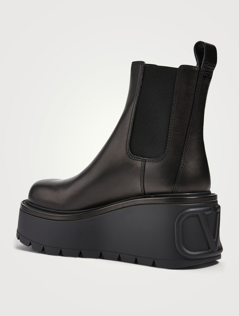 VALENTINO GARAVANI VLOGO Beatle Leather Platform Chelsea Boots | Holt ...