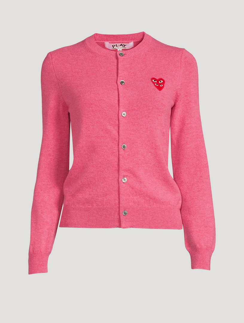 032c Pink Logo Cardigan | housecleaningmadison.com