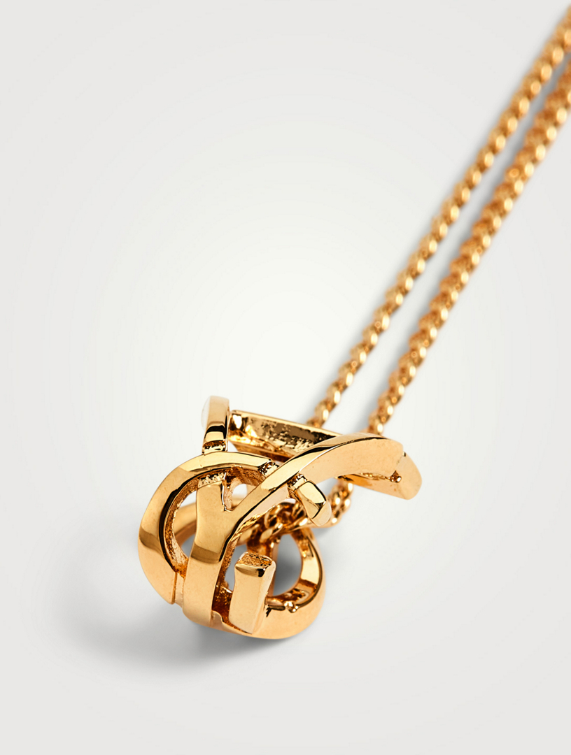 SAINT LAURENT YSL Monogram Twist Pendant Necklace Holt Renfrew Canada