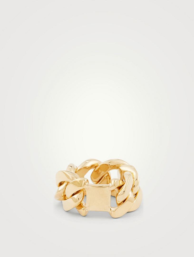 Metallic Bottega Veneta Curve in Yellow Gold Womens Jewellery Rings 
