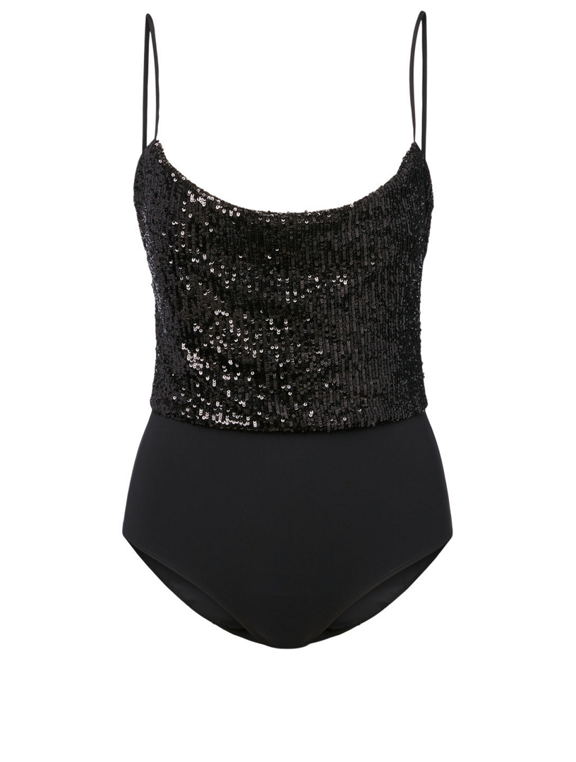 BALMAIN Sequinned Sleeveless Bodysuit Holt Renfrew Canada
