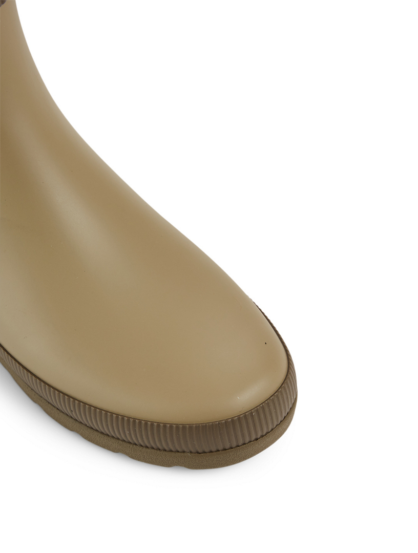 HUNTER Texture Block Rubber Chelsea Rain Boots Women's Beige