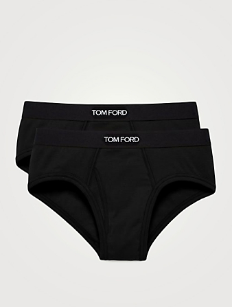 TOM FORD Two-Pack Cotton Briefs Men's Black