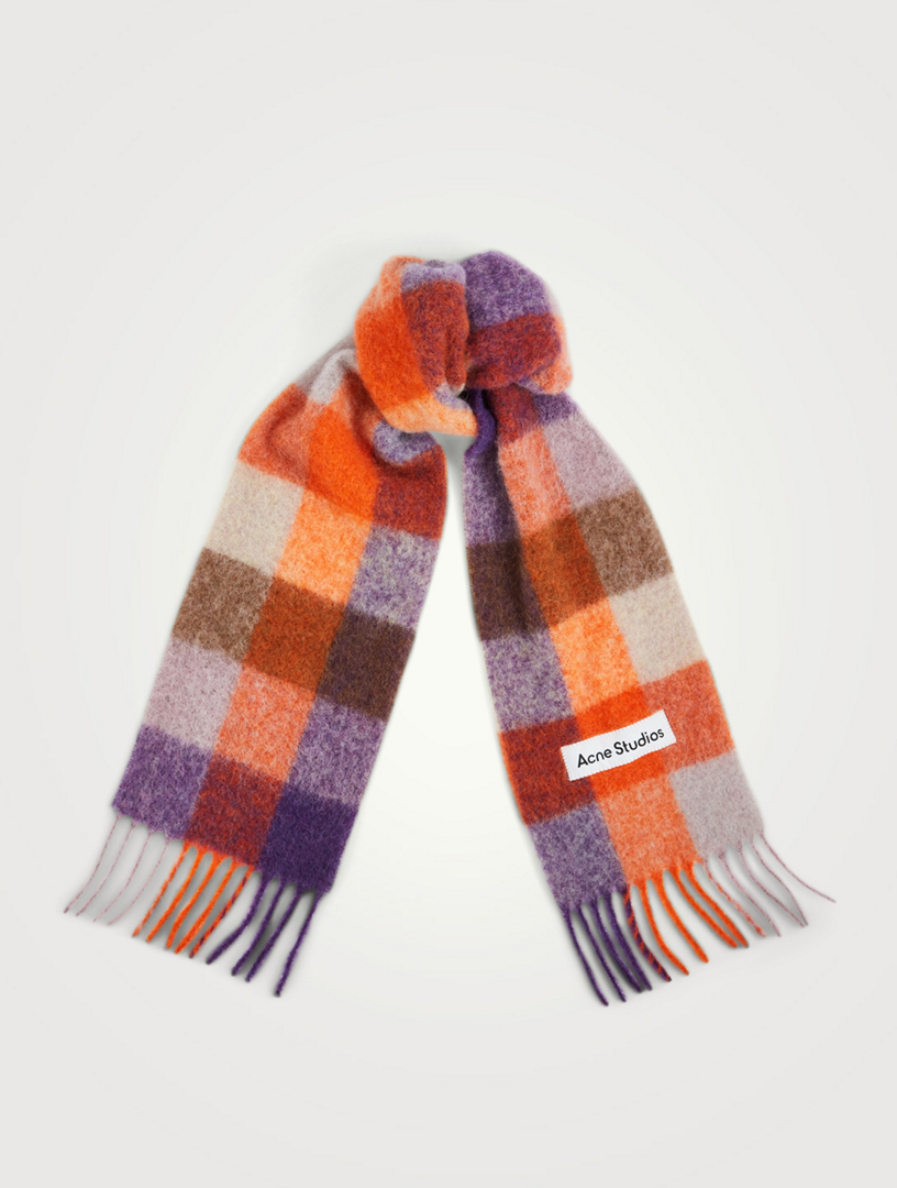 acne studios check scarf