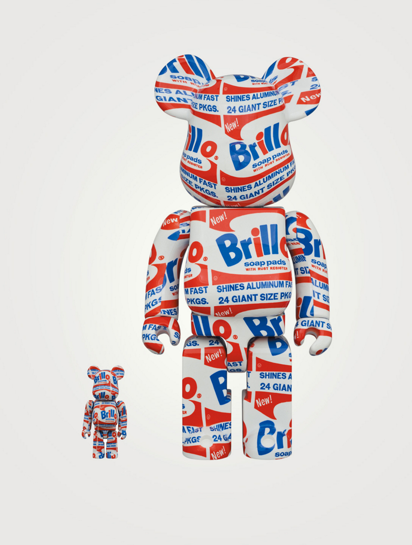 BEARBRICK Andy Warhol Brillo 100% & 400% Be@rbrick Set | Holt