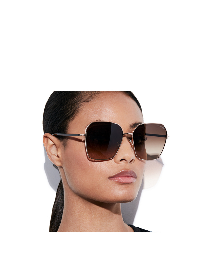 TOM FORD Claudia Geometric Polarized Sunglasses | Holt Renfrew Canada