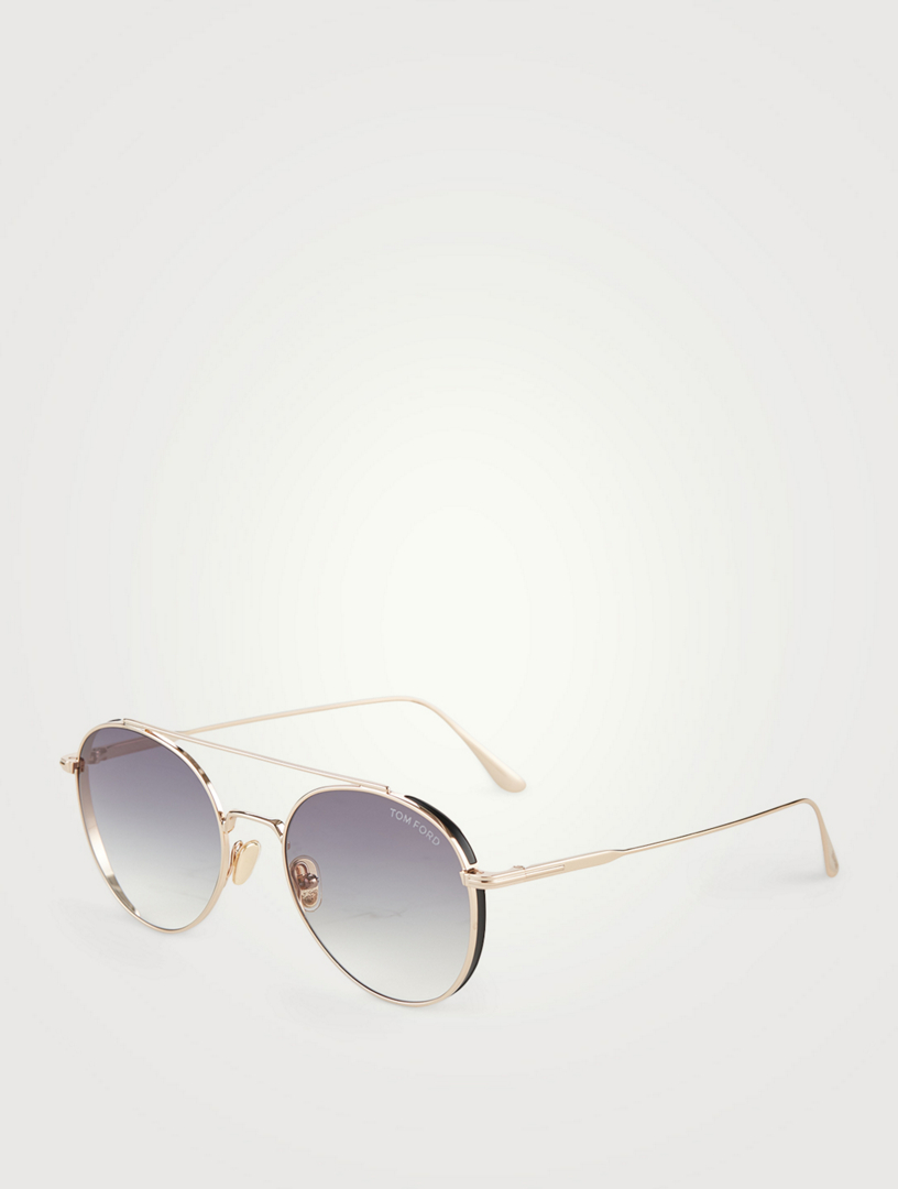 TOM FORD Declan Round Aviator Sunglasses | Holt Renfrew Canada