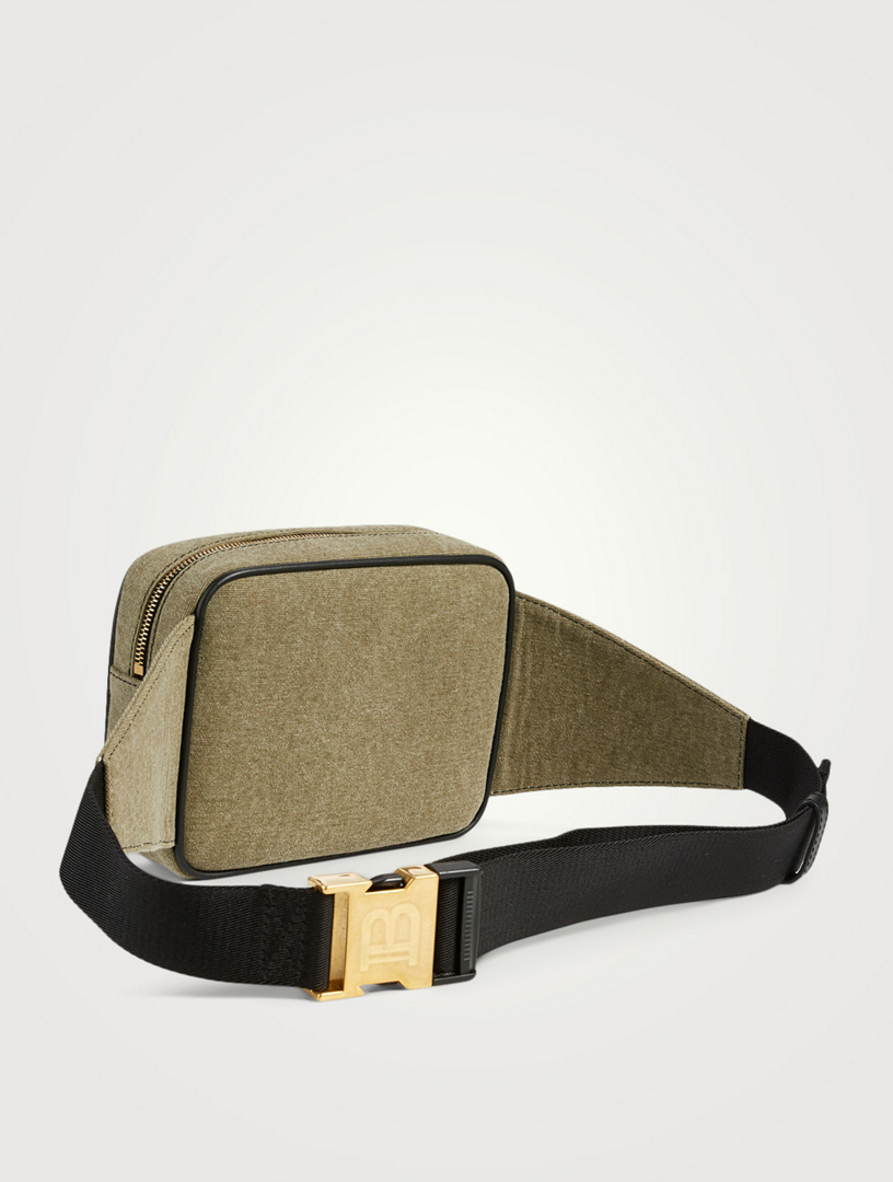BALMAIN BArmy Canvas Belt Bag With Logo Holt Renfrew Canada