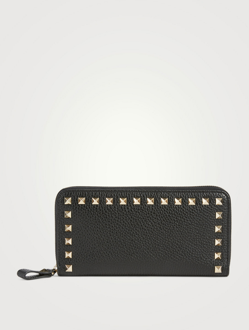 VALENTINO GARAVANI Rockstud Leather Long Zip Wallet | Holt Renfrew Canada