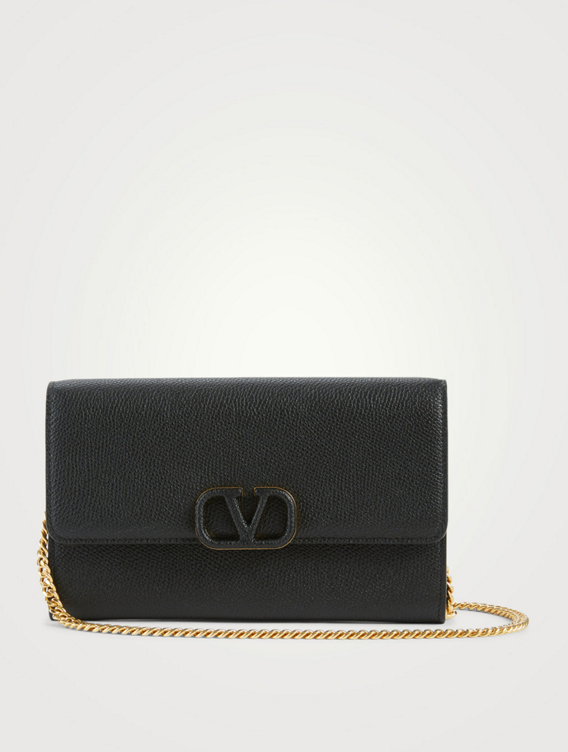 VALENTINO GARAVANI VLOGO Leather Crossbody Chain Wallet Bag | Holt ...