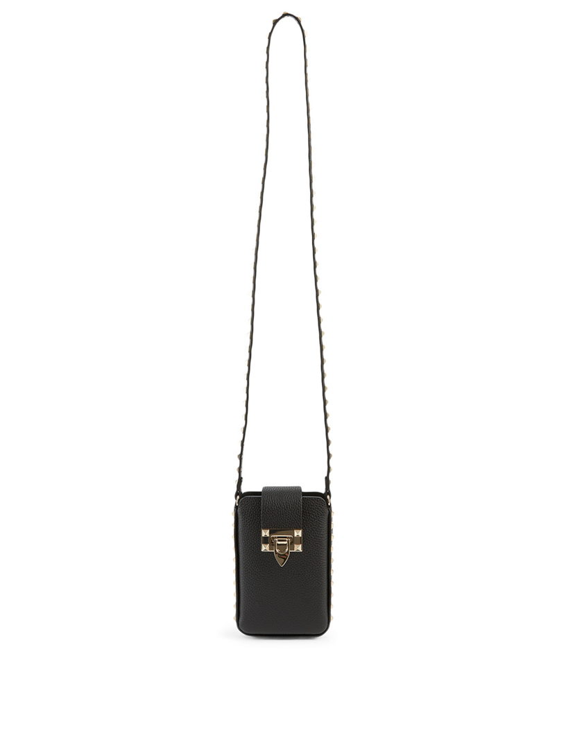 VALENTINO GARAVANI Rockstud Leather Crossbody Phone Case Bag Holt