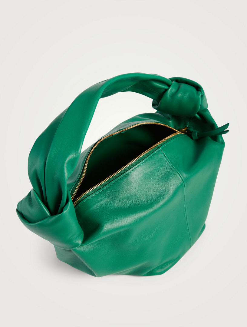 knot bottega veneta leather bag mini