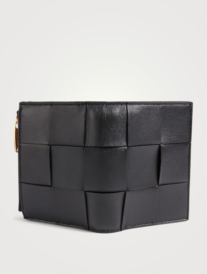 BOTTEGA VENETA Maxi Intrecciato Leather Zippered Card Holder Holt
