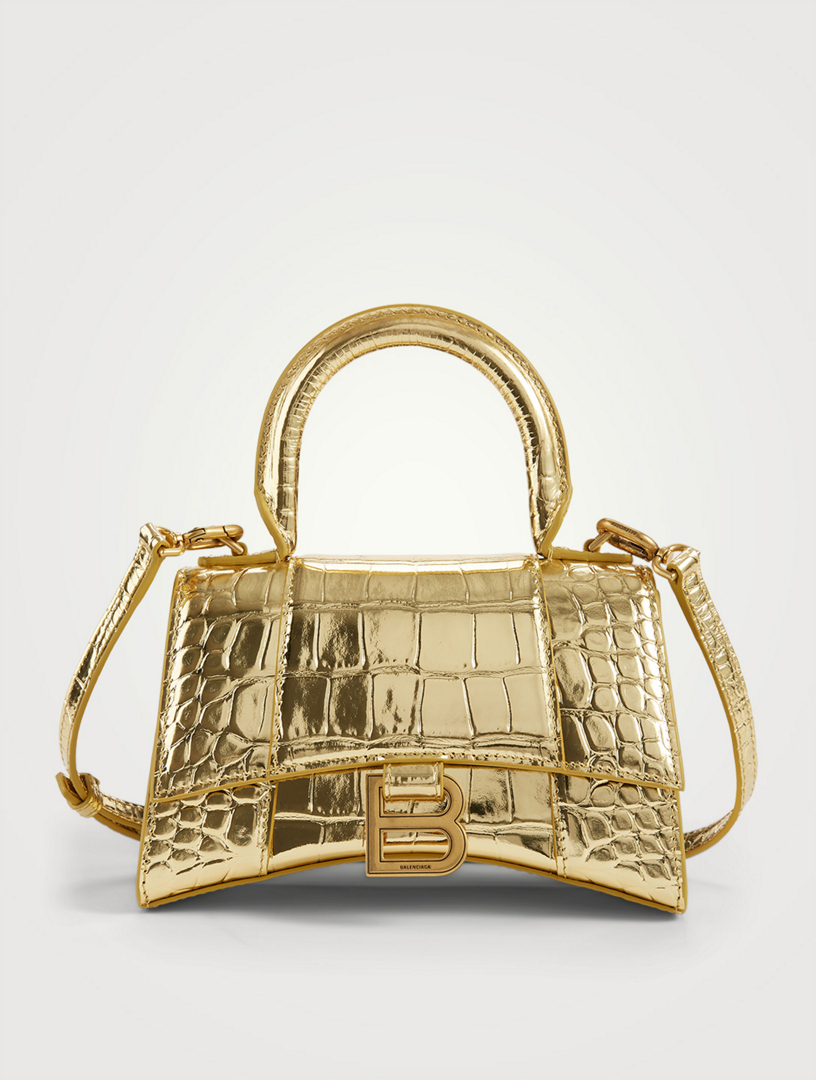 balenciaga gold hourglass bag