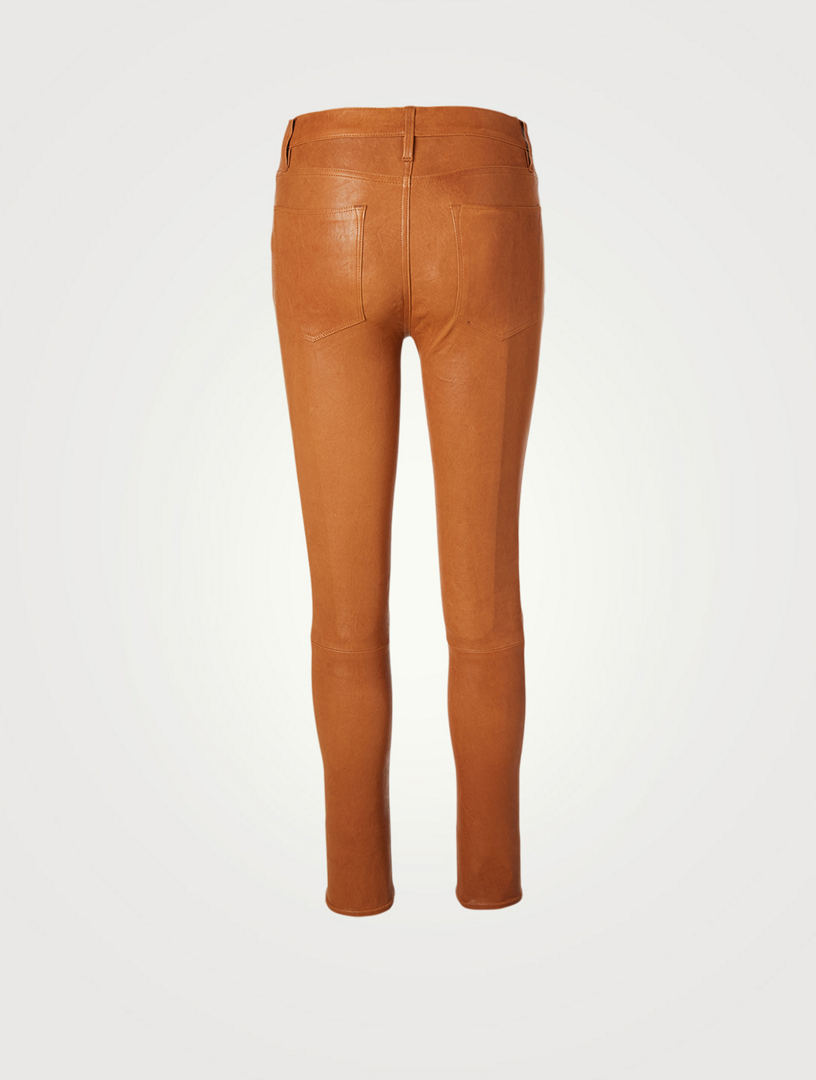 Frame Le High Leather Skinny Jeans Holt Renfrew Canada