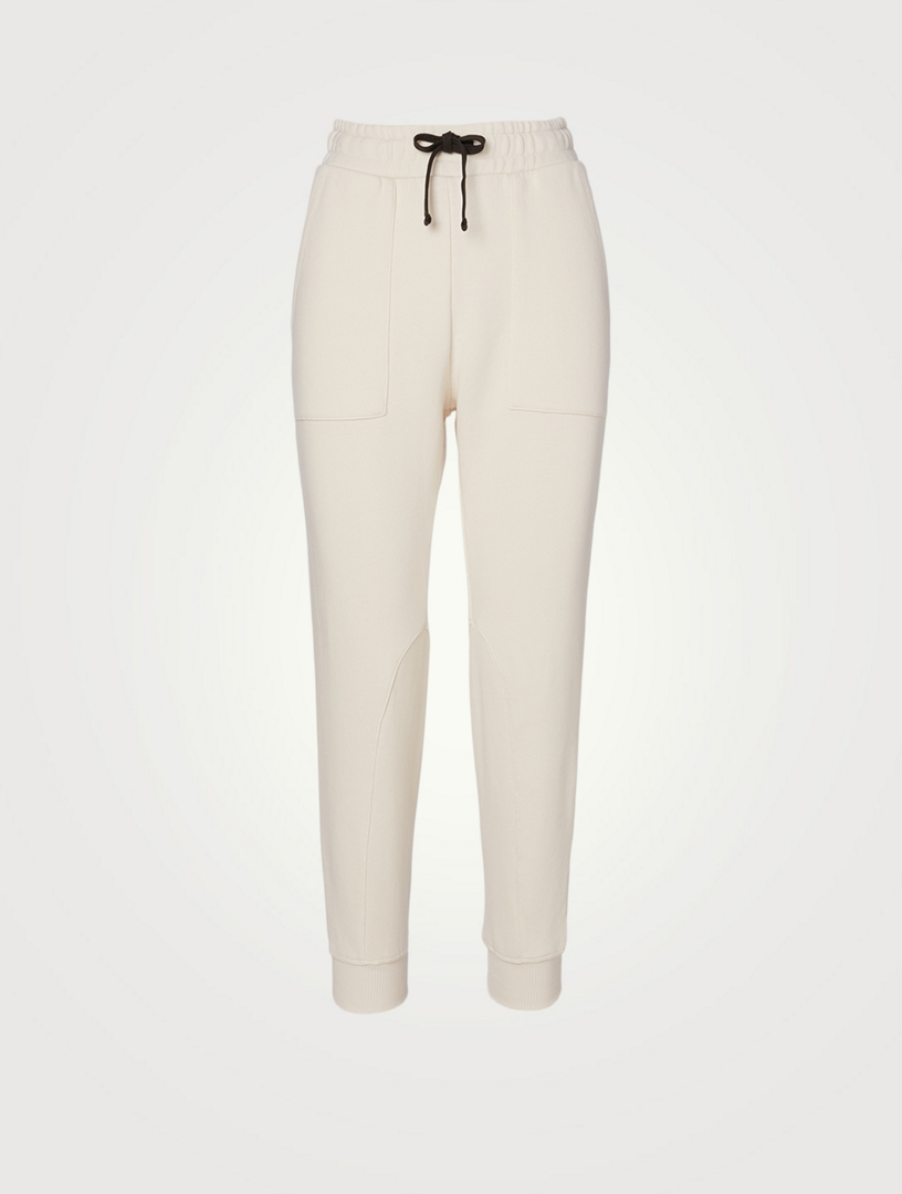 white cotton sweatpants womens