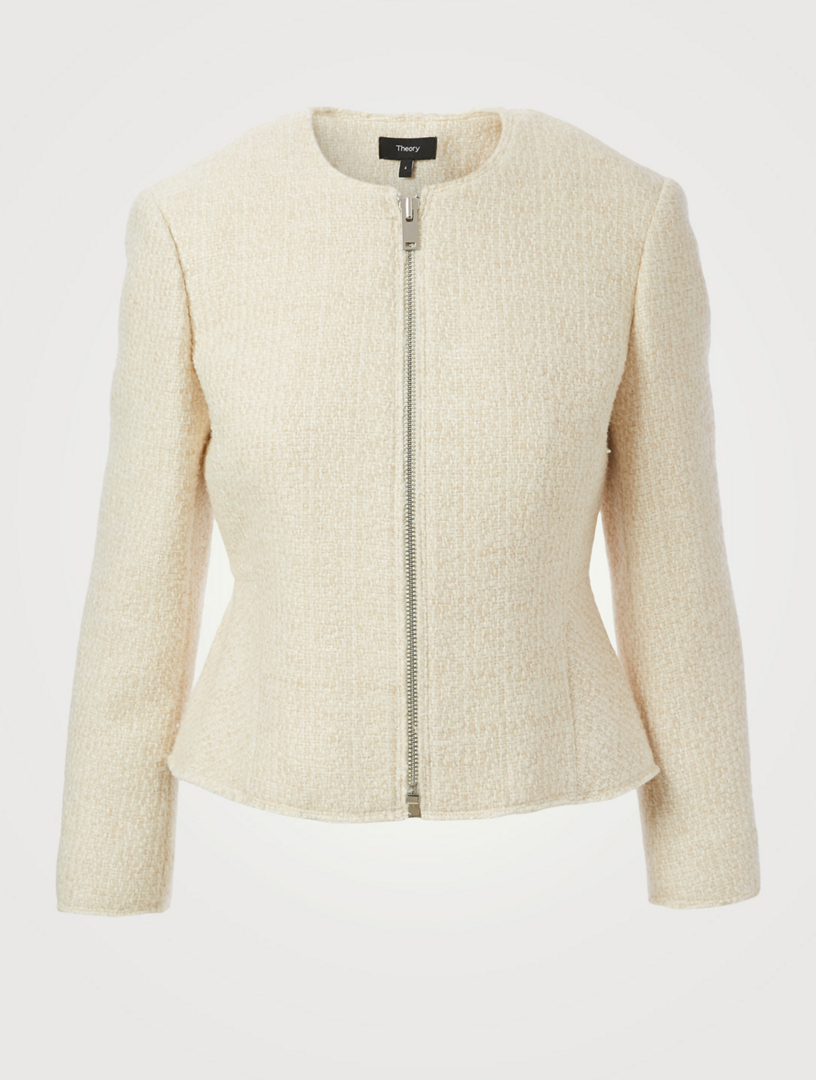 THEORY Tweed Peplum Jacket Holt Renfrew Canada