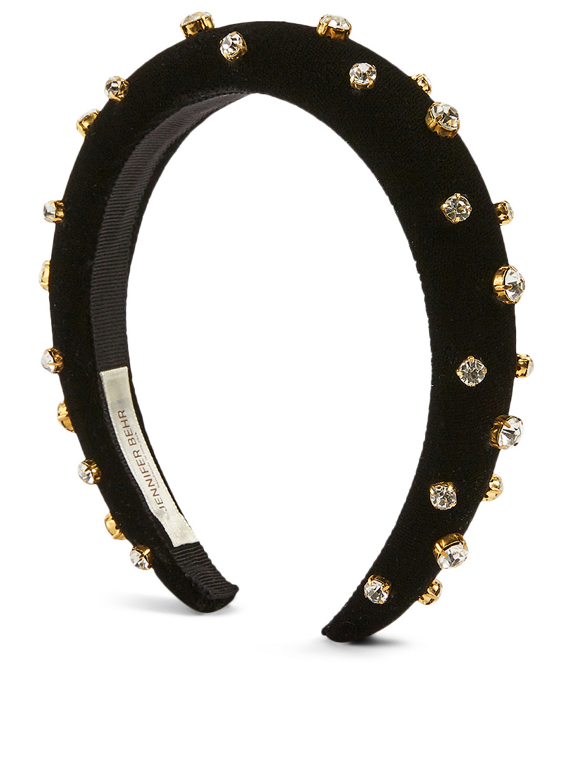 Velvet Headband With Crystals