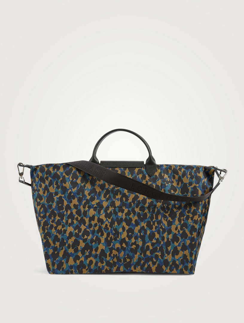 LONGCHAMP Large Le Pliage Panthere Travel Bag In Leopard Print | Holt ...