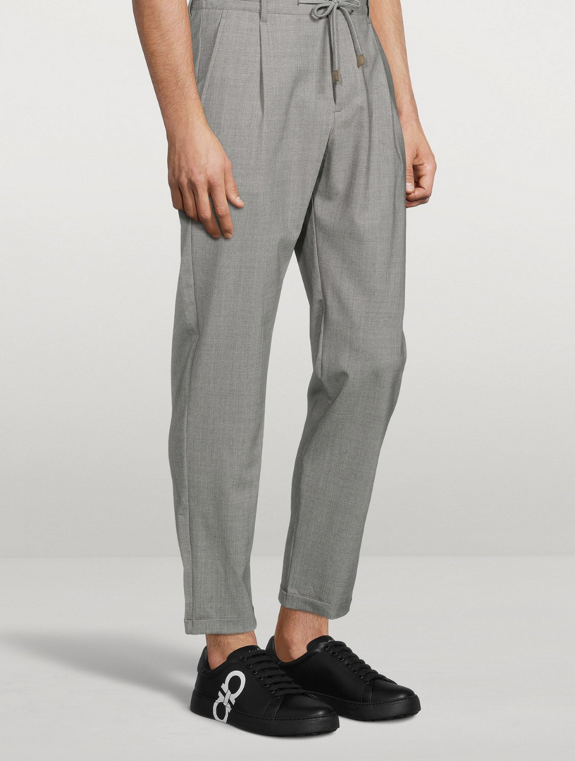 ELEVENTY Wool Stretch Jogger Pants 