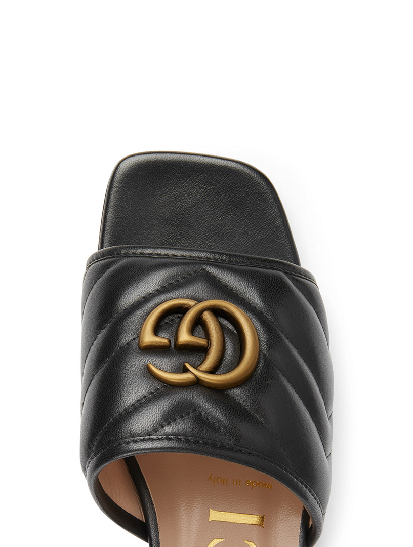 gucci double g matelassé slides