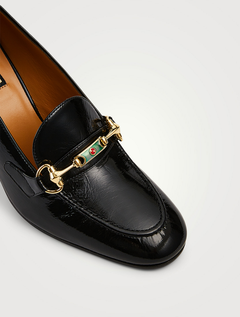 gucci patent leather loafers