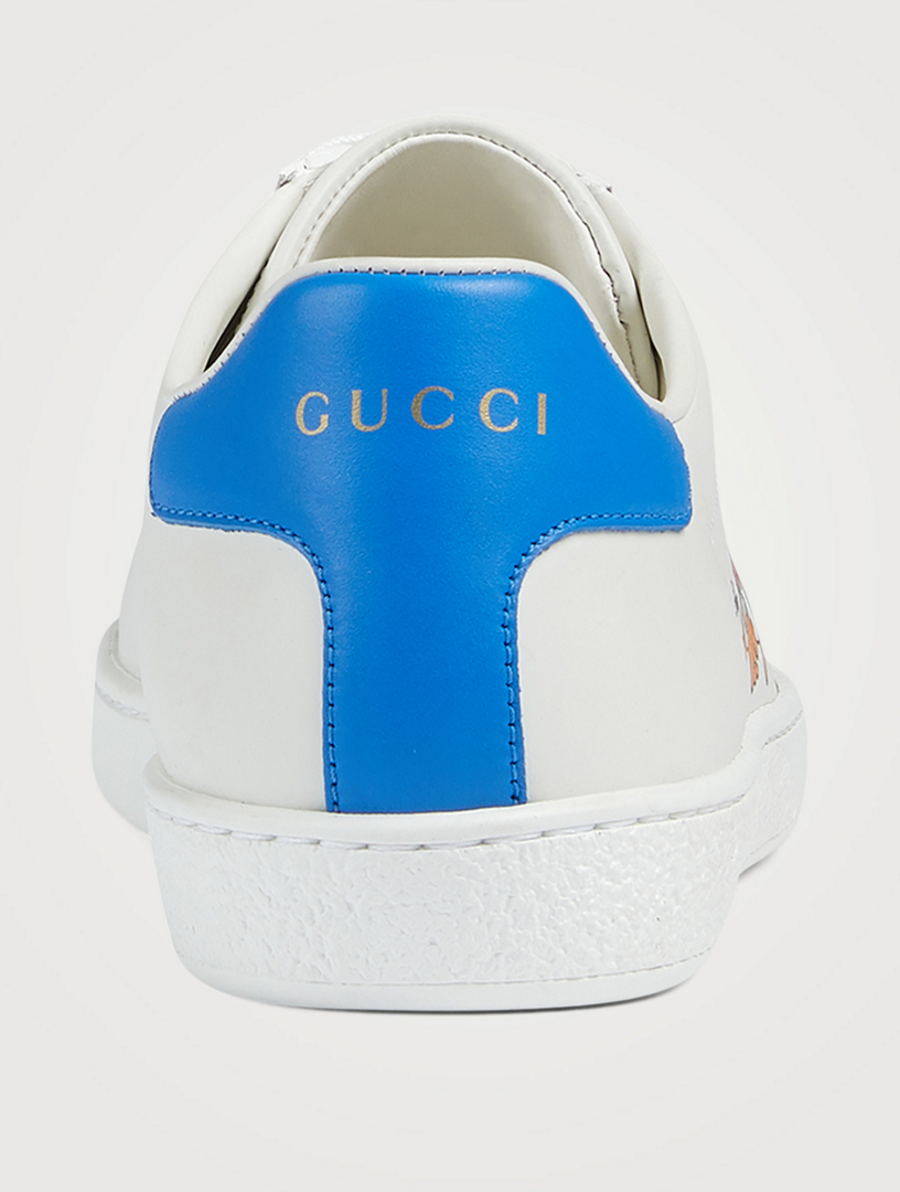 GUCCI DISNEY X GUCCI Ace Leather Sneakers With Donald Duck Print 