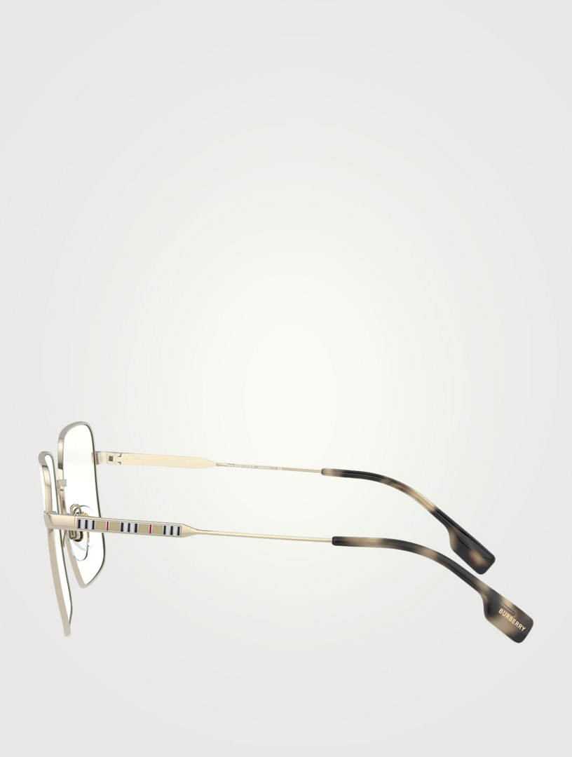 BURBERRY Square Optical Glasses With Vintage Check | Holt Renfrew Canada