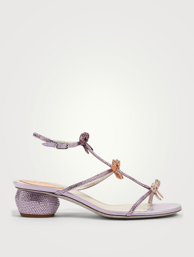 rene caovilla caterina embellished satin sandals
