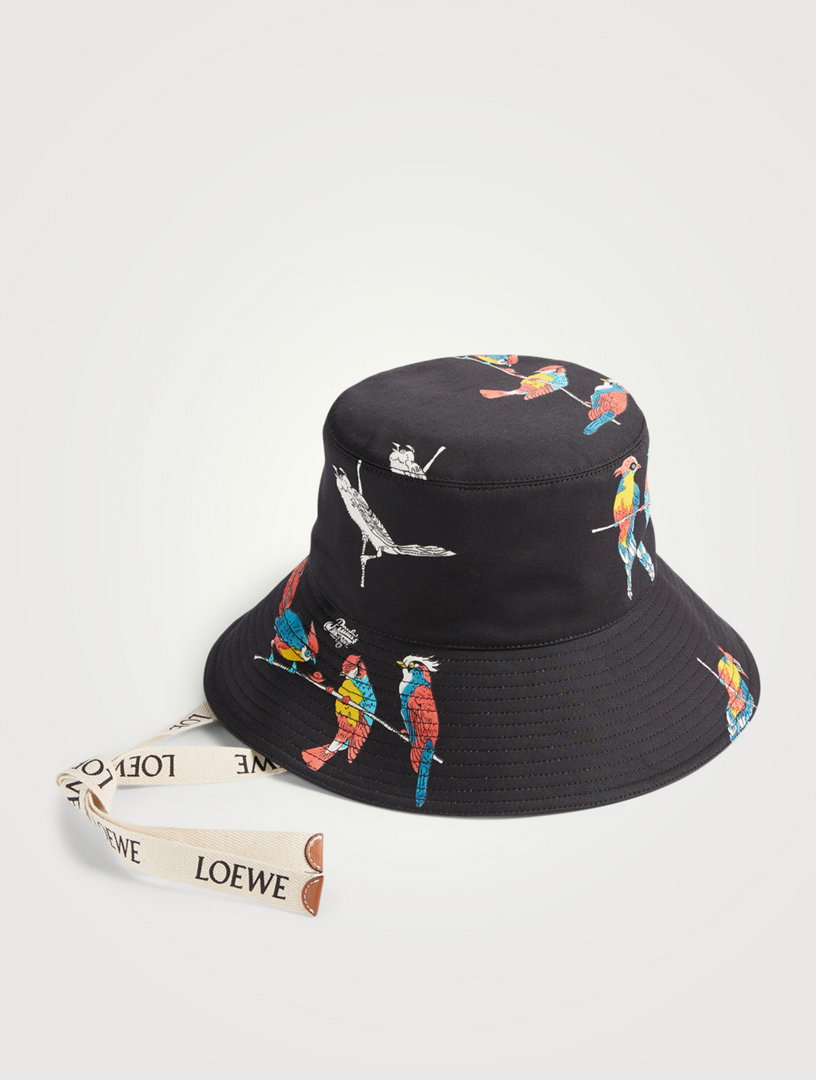 LOEWE Paula's Ibiza Canvas And Leather Fisherman Hat In Parrot Print ...