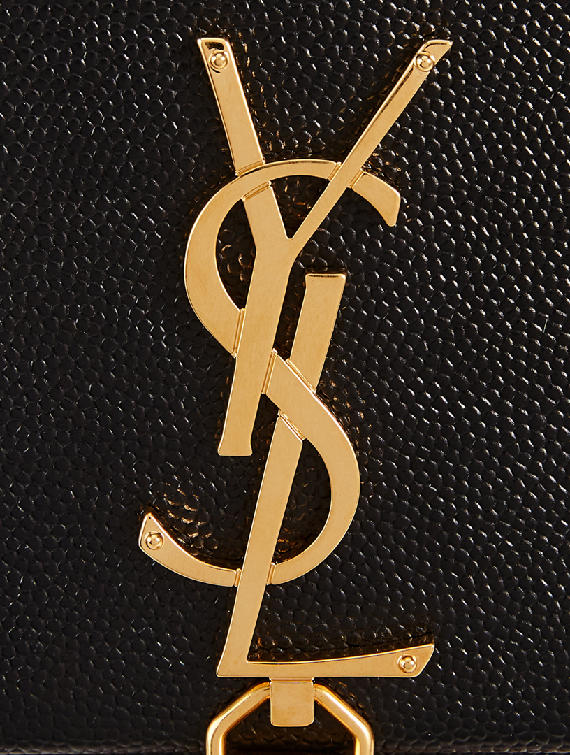 kate ysl monogram leather chain wallet bag