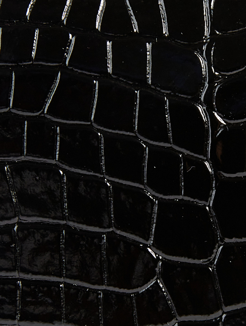 croc leather slip on